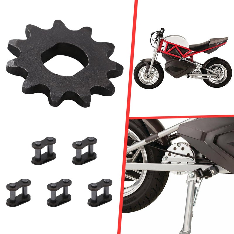 KAMIER 11T Teeth 25H Chain Motor Sprocket with Master Links Replacement for Razor MX650 MX500 SX500 Mcgrath RSF650 Dirt Rocket Bike Kids Electric Scooter Mini Bike Go Kart Cart MY1020 DC Motor Parts - Image 3